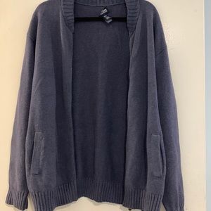 Land’s End cardigan sweater navy blue mens, sized M.